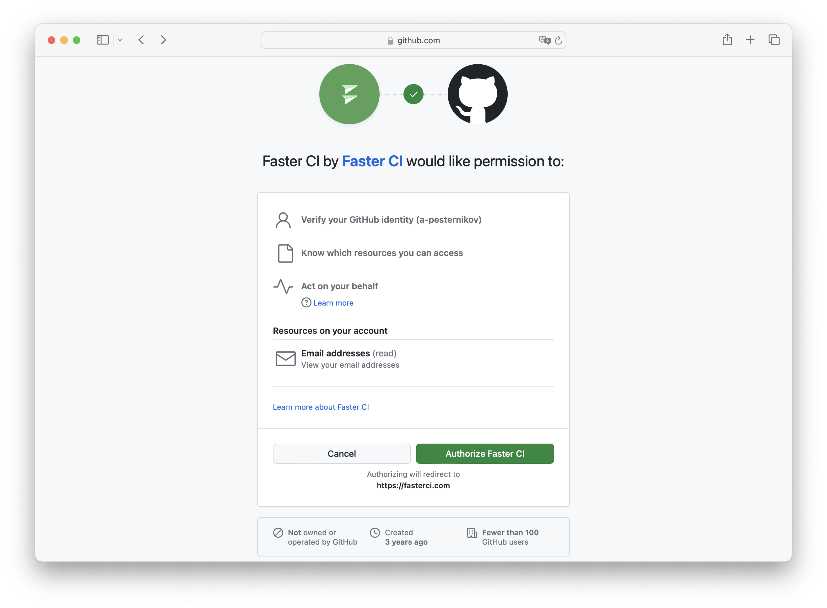 Github authorize